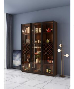 Kệ tủ rượu trang trí sang trọng và hiện đại KTR01