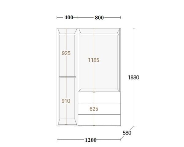 Kích thước tủ TGCN31