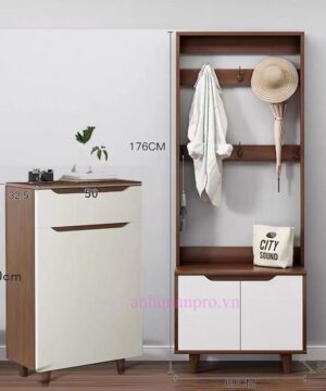 Tủ đựng giày đơn giản và hiện đại có giá treo đồ TG20 8 Kích thước tủ để giày TG20