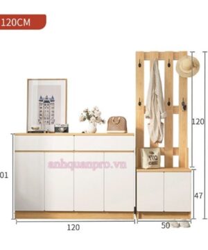 Tủ đựng giày kèm ghế ngồi tiện dụng TG19 8 Tủ đựng giày kèm ghế ngồi tiện dụng TG19 Kích thước 120 -50 cm