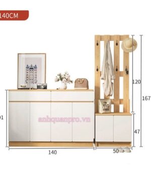Tủ đựng giày kèm ghế ngồi tiện dụng TG19 9 Tủ đựng giày kèm ghế ngồi tiện dụng TG19 Kích thước 140 -50 cm