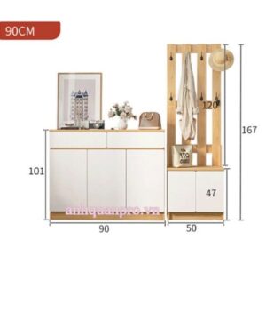 Tủ đựng giày kèm ghế ngồi tiện dụng TG19 7 Tủ đựng giày kèm ghế ngồi tiện dụng TG19 Kích thước 90 -50 cm