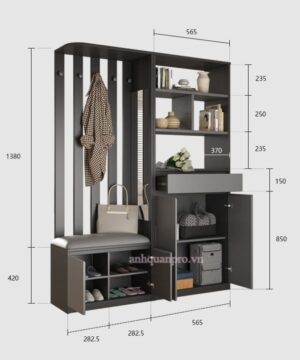 Tủ giày đẹp thông minh TG17