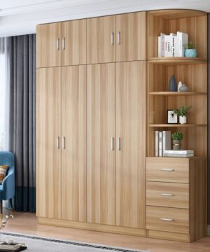 Tủ quần áo gỗ công nghiệp 4 cánh cao kịch trần TGCN35