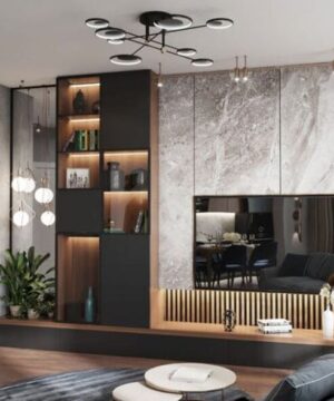 Mẫu tủ kệ vách tivi đẹp 02