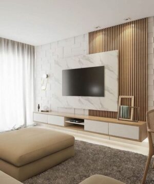 Mẫu tủ kệ vách tivi đẹp 10