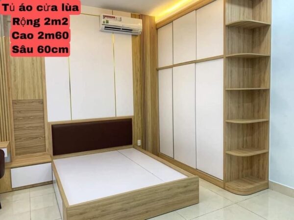 Tủ quần áo gỗ 3 cánh lùa TGCN40