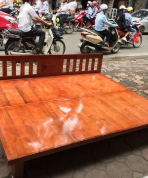 Giường gấp thành ghế gỗ xoan GB03