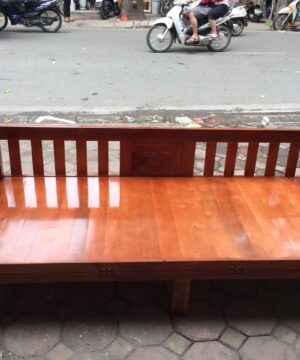 Giường gấp thành ghế gỗ xoan GB03