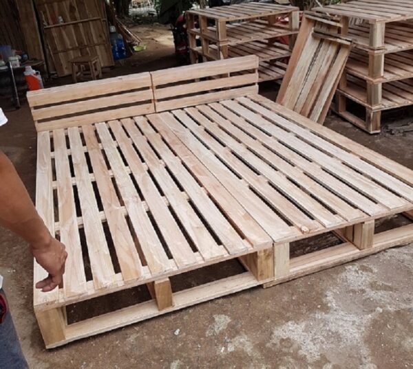 Giường gỗ Pallet GB04