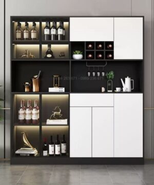 Mẫu tủ rượu đẹp phòng khách KTR11