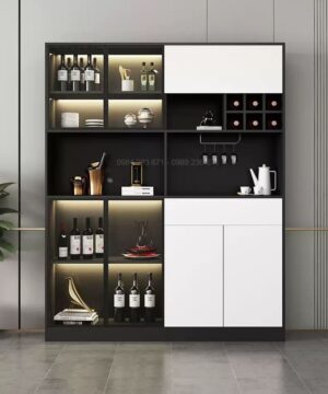 Mẫu tủ rượu đẹp phòng khách KTR11