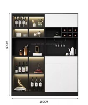 Mẫu tủ rượu đẹp phòng khách KTR11
