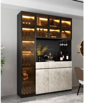 Tủ rượu đẹp trang trí phòng khách KTR13-Tặng giá treo Ly sang trọng 10 Tủ rượu đẹp trang trí phòng khách KTR13