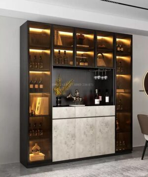 Tủ rượu đẹp trang trí phòng khách KTR13