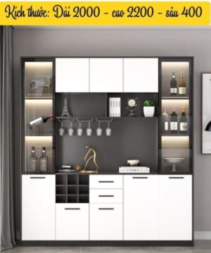 Tủ kệ rượu KTR09 dài 2m