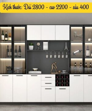 Tủ kệ rượu KTR09 dài 2,8 m
