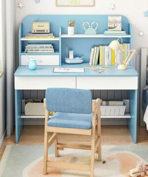 Bàn học cho bé có giá sách BHS05