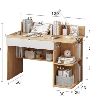 Kích thước chi tiết bàn học BHS14