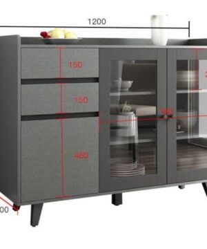 Kích thước kệ tủ để đồ KVS24 cho nhà bếp.