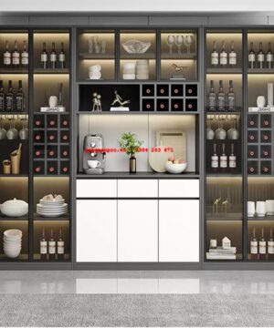 Kệ tủ rượu đẹp hiện đại KTR16