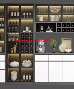 Kệ tủ rượu đẹp hiện đại KTR16