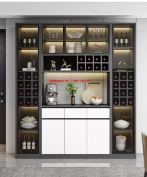 Kệ tủ rượu đẹp hiện đại KTR16