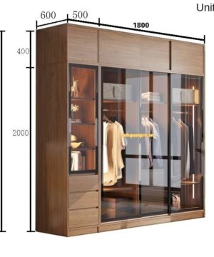 Tủ quần áo cánh kính TQA02