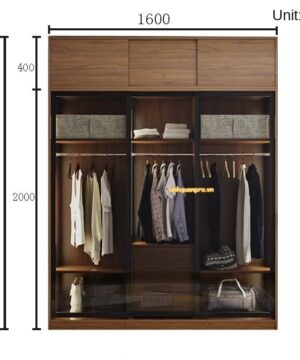 Tủ quần áo cánh kính TQA02