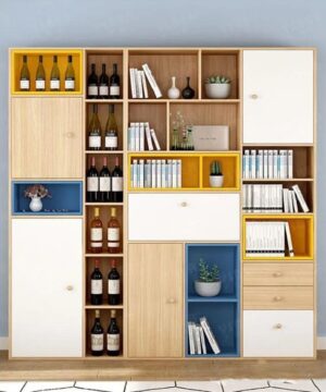 Kệ tủ sách trang trí hiện đại KSG24