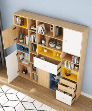 Kết hợp giữa tủ cánh mở và ngăn kéo lưu trữ tốt hơn .