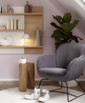 Kệ trang trí treo tường gỗ công nghiệp KTT04