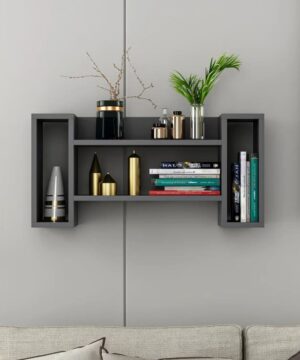 `Kệ gỗ treo tường phòng khách KTT05