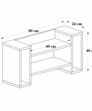 `Kệ gỗ treo tường phòng khách KTT05