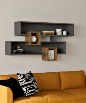 Giá sách treo tường hiện đại KTT08