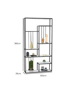 Kệ trang trí khung sắt KGC65 5 Kệ trang trí khung sắt KGC65