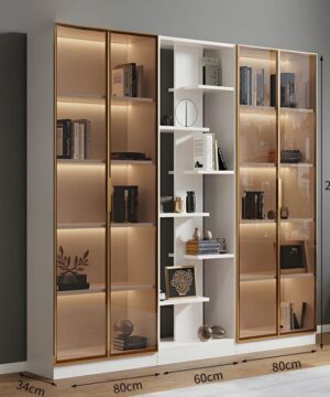 Tủ sách kết hợp kệ trang trí KSG25
