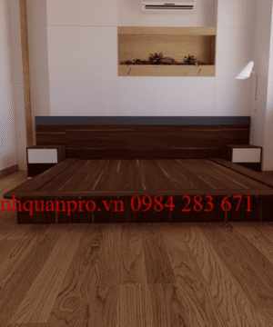 Giường ngủ kiểu Nhật gỗ công nghiệp cao cấp G11