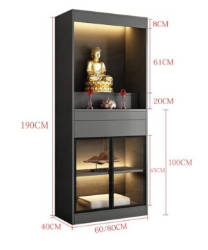 Tủ thờ gỗ công nghiệp giá rẻ TT01 10 Kích thước tủ thờ KTT01