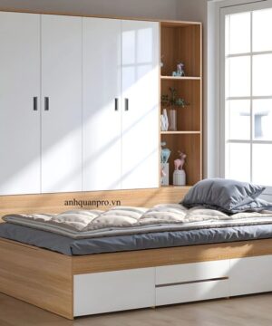 Giường Ngủ thông minh Liền Tủ Quần Áo Giá Rẻ – GT 03