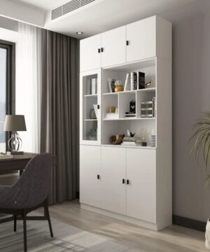 Tủ gỗ để sách và trưng bày phòng khách KSG30