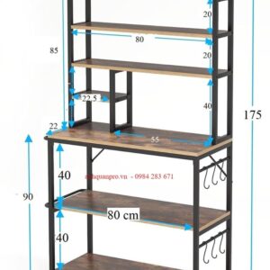 Kệ khung sắt gỗ công nghiệp KVS36