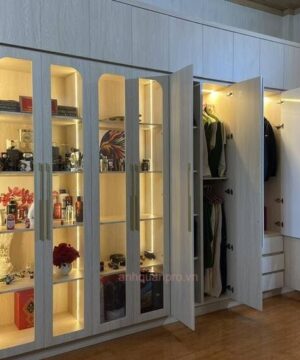 Tủ quần áo gỗ công nghiệp TQA16