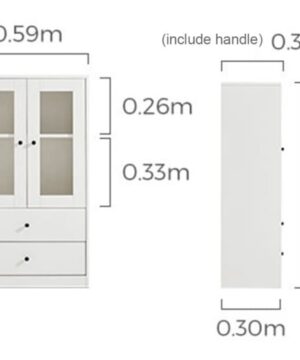 Kích thước Tủ gỗ trang trí để sách KSG45