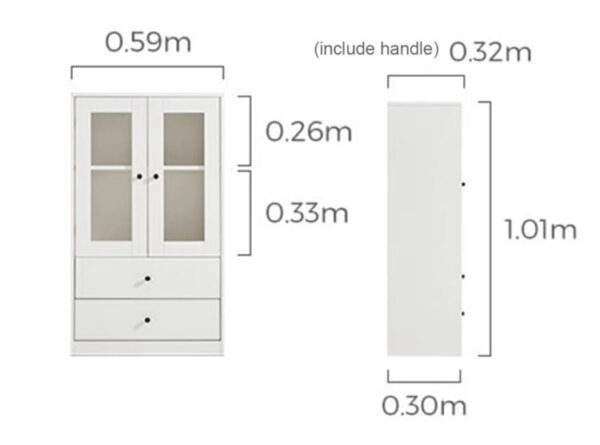 Kích thước Tủ gỗ trang trí để sách KSG45