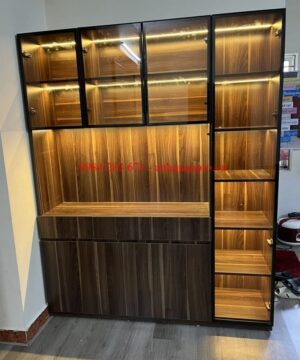 Tủ rượu đẹp trang trí phòng khách KTR13-Tặng giá treo Ly sang trọng 13 Tủ rượu đẹp trang trí phòng khách KTR13