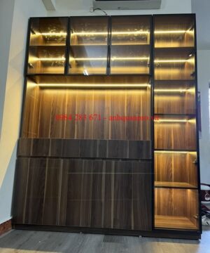 Tủ rượu đẹp trang trí phòng khách KTR13-Tặng giá treo Ly sang trọng 12 Tủ rượu đẹp trang trí phòng khách KTR13