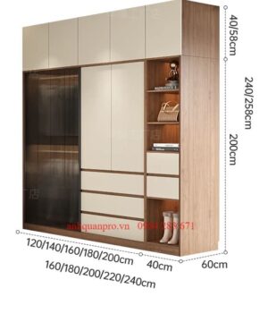 Tủ quần áo hiện đại TQA20 9 Tủ quần áo hiện đại TQA20