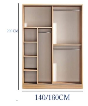 Tủ quần áo 2 cánh lùa giá rẻ TQA22