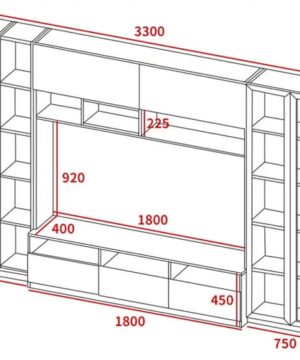 Tủ kệ vách tivi phòng khách mang phong cách hiện đại KTV22 9 Tủ kệ tivi phòng khách mang phong cách hiện đại KTV22
